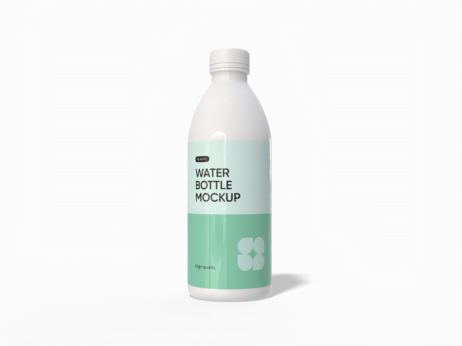 Kunststoff-Milchflaschen-Mockup