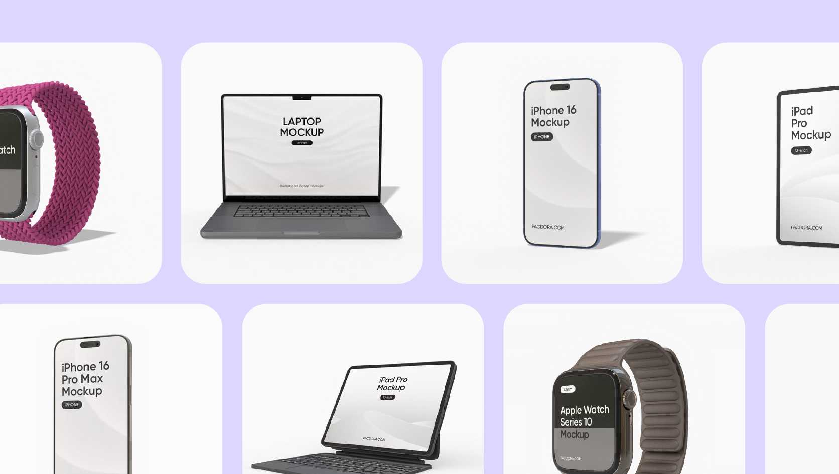 Berbagai jenis perangkat dan maket