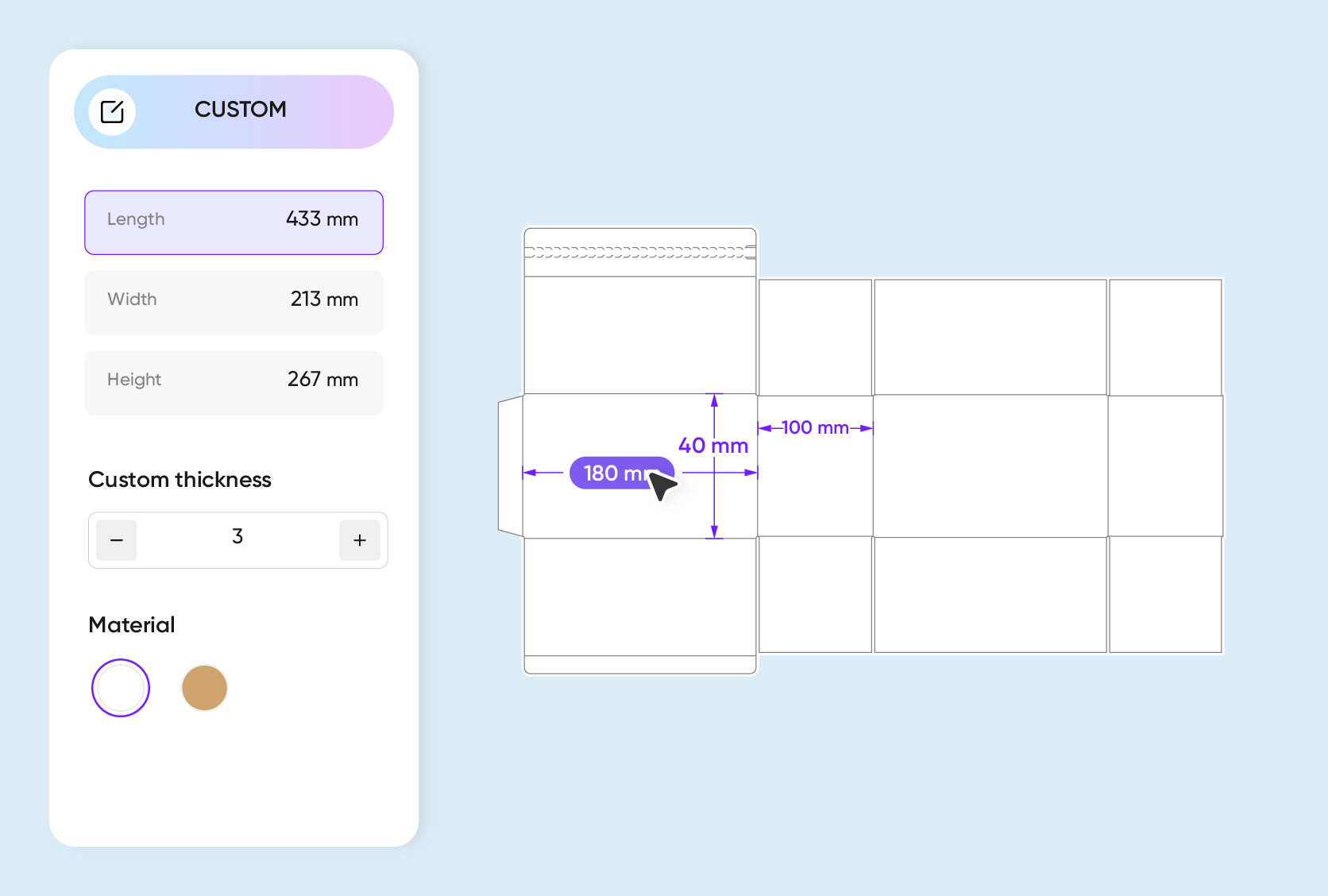 Customize with instant live preview Customize with instant live preview