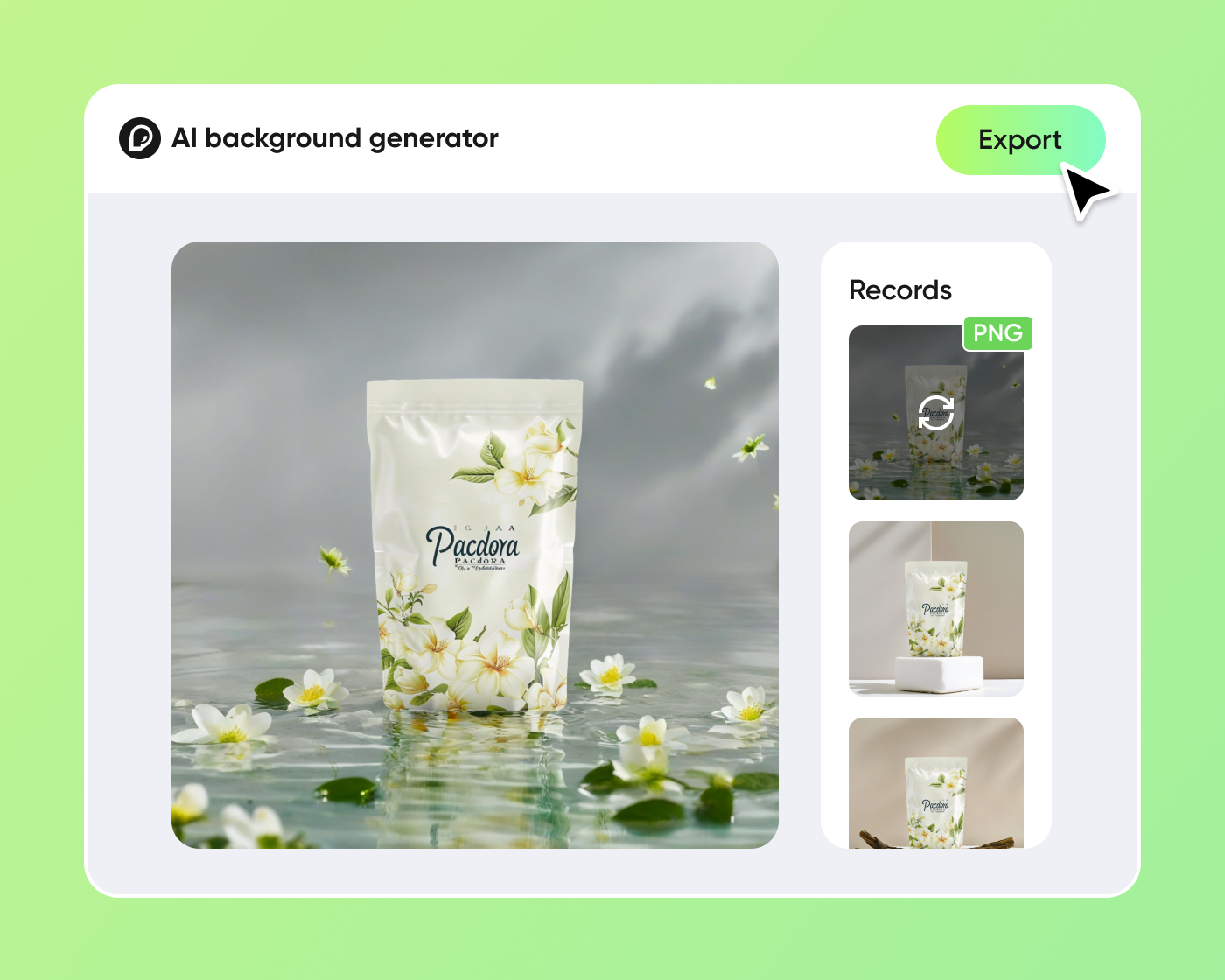 Exportieren Sie Ihr Produktbild