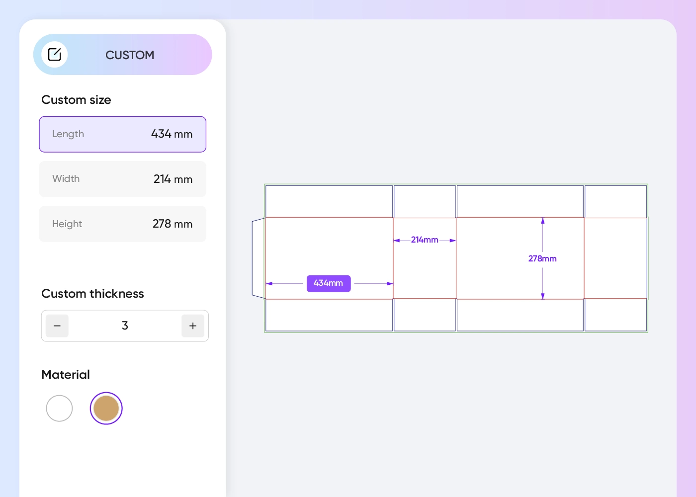 Customize the shipping box template Customize the shipping box template
