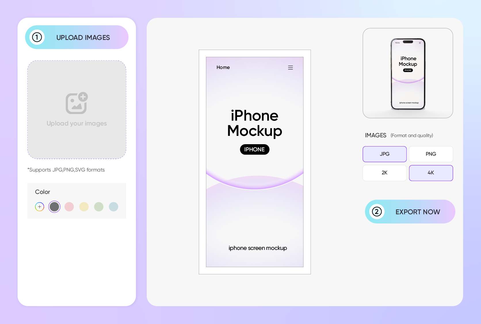Einsteigerfreundlicher Mockup-Generator