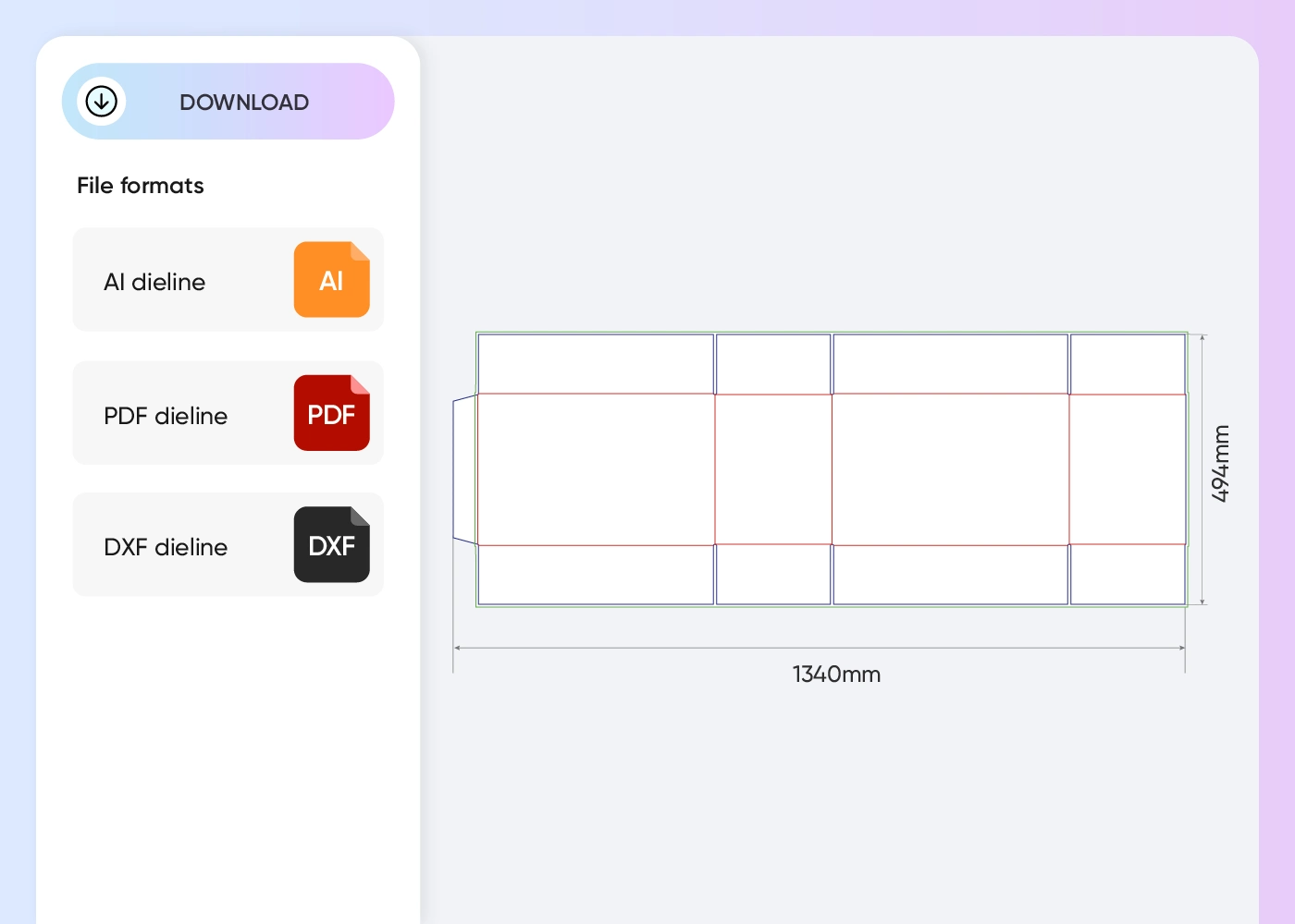 Download the shipping box template Download the shipping box template